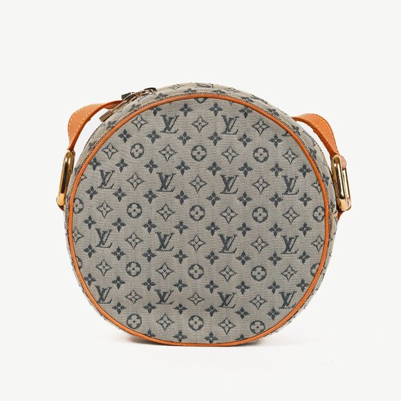 Louis Vuitton Jeanne GM Blue Mini Lin Monogram Canvas Round Crossbody Bag - Picture 4 of 12